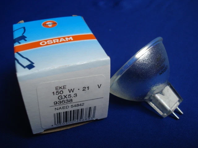 OSRAM 93638 EKE 150W 21V cup lamp optics instrument NAED 54842 MADE IN GERMANY - Image 1 of 1