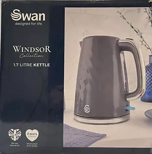 Swan Windsor Collection 1.7 Litre Grey Kettle - SK14611GRY - Picture 1 of 3
