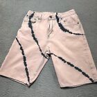LEVI'S 569 Loose Straight Stretch Shorts Size 30 Pink Tie-Dye Denim Jeans