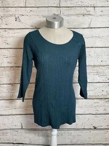 NWT United States Sweater Womens Ribbed Boat Neck Teal Sweater - Picture 1 of 7