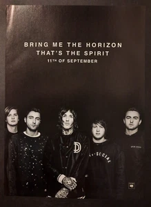 Bring Me The Horizon "That's the Spirit" foto de la banda ~ anuncio promocional/impresión de revista 2015 - Imagen 1 de 1