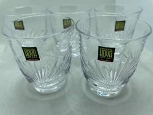 HOYA Japanese Sake Shot Glass Set of 5 Rare Collectible Crystal Glassware - Picture 1 of 4