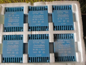 6 Stück Schaffer Print Trafo Prim 2x110 V Sek 2x9 V 14VA - Bild 1 von 1