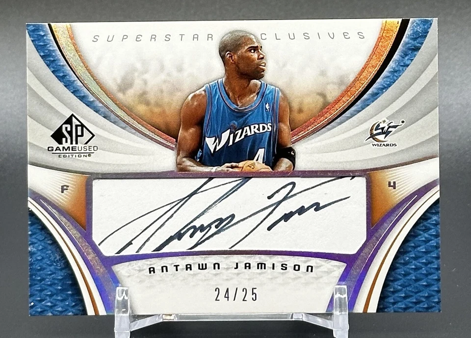 2005-06 SP Game Used Edition Antawn Jamison #'d /25 #SE-AJ On Card Auto Wizards - Image 1 of 3