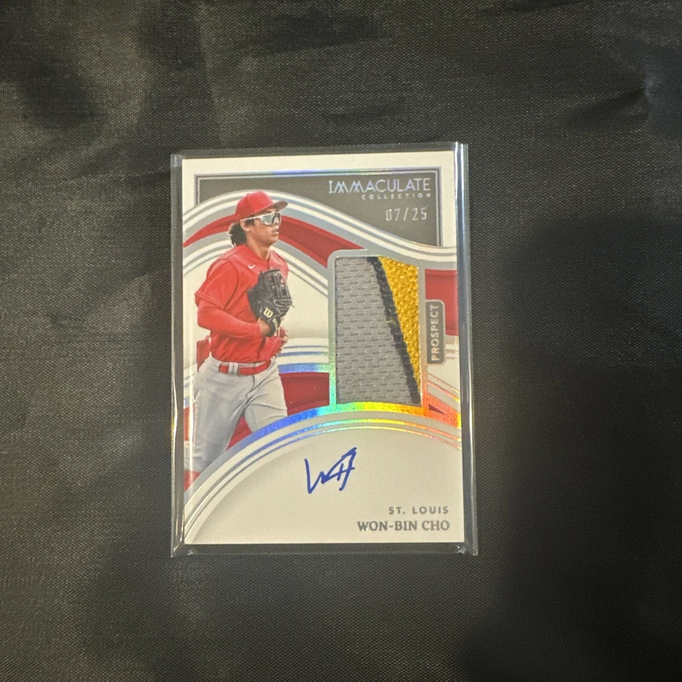 2023 Immaculate Collection Won-Bin Cho Prospect Patch Auto #7/25 Cardinals📈 - Image 1 of 2