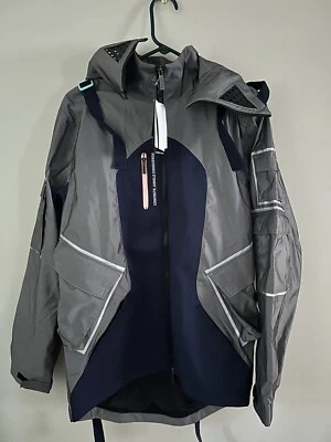PUMA MENS SILVER NAVY  CONQR RAIN CELL TRAINING JACKET SIZE XL NWT $250 - Image 1 of 4