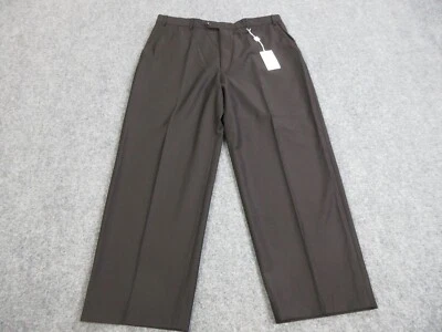 Armani Collezioni Pantalones Para Hombres 38 Negro Marrón Lana Pantalones Vestido Italia NUEVO 38X29 Foto 1 de 4