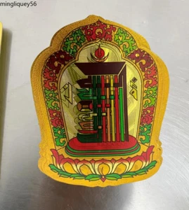 Tibet Temple Amulet Buddha Figure Kalachakra Nine Palaces Eight Trigrams Sticker - Picture 1 of 2