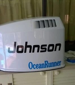Johnson V6 Ocean Runner Reproduction Marine Vinyl Decals - Bild 1 von 2