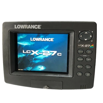 Lowrance LCX-27C GPS Navigator Fish Finder ( only LCX-27C head & sun cover ) - Image 1 of 4