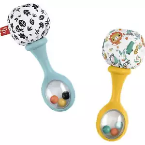 Fisher-Price Baby Rattle ‘n Rock Maracas Toys Set of 2 for Infants 3+ Months Hig - Picture 1 of 4