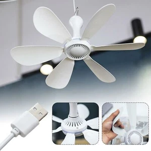 Portable Ceiling Fan USB Mini Hanging for Camping Outdoor Hanging Gazebo Tent - Picture 1 of 11