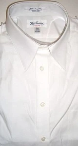 Paul Fredrick 80's Two Ply Pinpoint Oxford Shirt White Monogramed PEA 15,5 - 35 - Bild 1 von 2