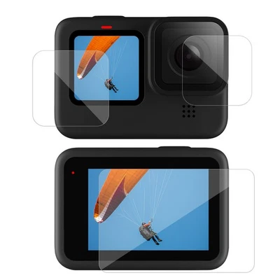 3Pack Camera Front Rear Screen Lens Tempered Glass Film For Gopro 9/10 Black g - Image 1 of 4