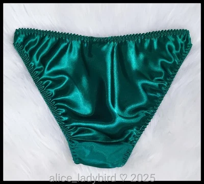 Vintage VICTORIA'S SECRET String Bikini PANTIES Shiny Gold Label SILKY Brief ~S - Image 1 of 4