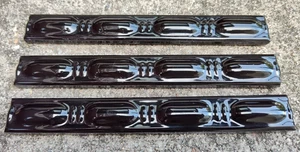 SET (8) VINTAGE 25 mm * 200 mm ITALIEN KERAMIK BORDÜRE FLIESE LISTELLO VENEZIA NERO - 8 Stck. - Bild 1 von 15