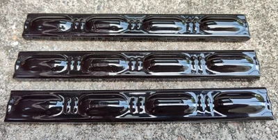 LOTE (8) AZULEJO BORDE CERÁMICA ITALIA 25mm * 200mm DE COLECCIÓN LISTELLO VENEZIA NERO - 8 piezas Foto 1 de 4