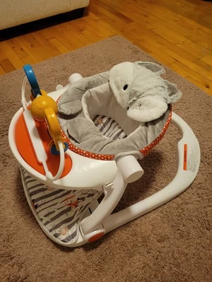 Silla de bebé portátil asiento de piso para sentarse con juguetes de desarrollo Foto 1 de 4