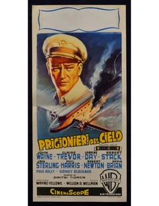locandina PRIGIONIERI DEL CIELO john wayne trevor stack sterling newton B386 - Imagen 1 de 1