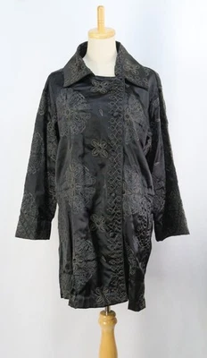 HaaT ISSEY MIYAKE Black Embroidery Coat Jacket 498 8793 - Image 1 of 4