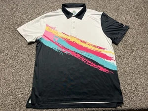 Chubbies Performance Polo Shirt Mens Large The Tennis Champ Multi Color - Picture 1 of 11