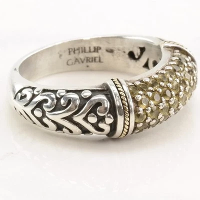 Phillip Gavriel Sapphire Pave Gold Accent Sterling  Silver Ring Size 6 1/4 - Image 1 of 4