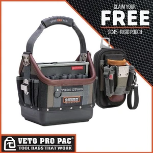 Veto Pro Pac TECH OT-MC Open Top Tool Bag + Free SC45 Tool Pouch - Picture 1 of 1