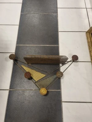 Ancien Porte Manteau Murale Vintage Mathieu Mategot Design Métal Design 50' - Photo 1/4