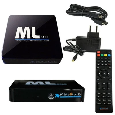 Medialink ML8100 IP Receiver Android 7 UHD 4k WIFI Stalker Xtream SmartOnline - Bild 1 von 3