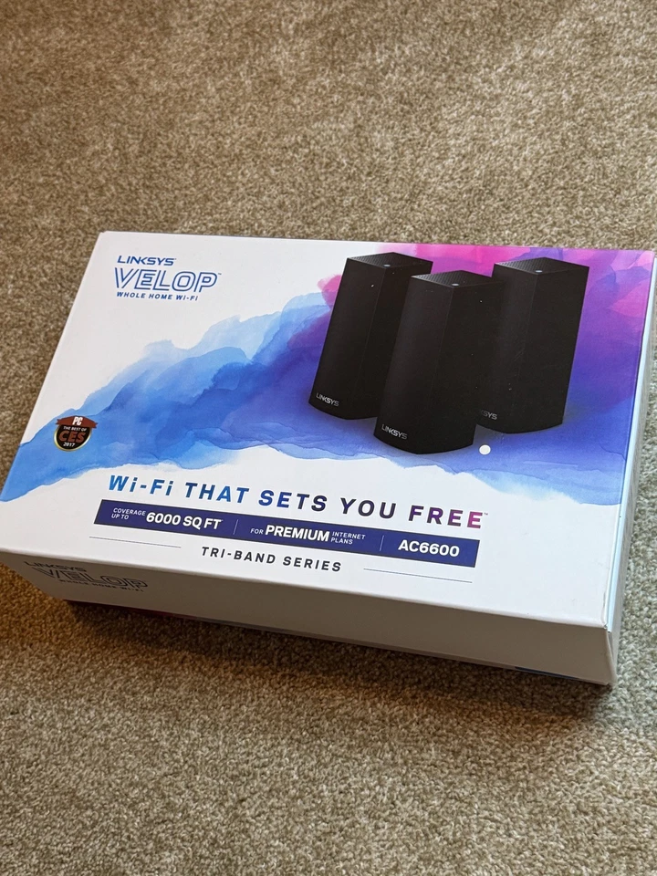 Linksys Velop AC6600 Tri-Band Whole Home Wi-Fi System (3-Pack) WHW0303B BLACK - Image 1 of 3