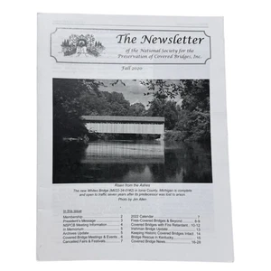 The Newsletter National Society for Preservation of Covered Bridges Fall 2020 - Imagen 1 de 2