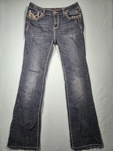 La Idol Jeans Damen Größe 11 (33 x 34) verziert mittlere Waschung Jeans - Bild 1 von 7