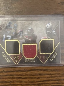 2014 Topps Triple Rookie Patch /36 Of Brandin Cooks, Mike Evans, And K.Benjamin. - Picture 1 of 2