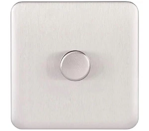 Schneider Lisse GGBL6012LSSS Deco 1G 2W LED 100W Dimmer, Stainless Steel (14) - Picture 1 of 2