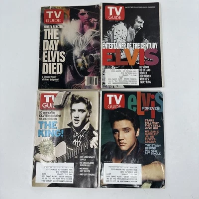 Elvis Presley TV Guide коллекции лот из 4 1981, 2000 2002, 2004 Бесплатная доставка - Изображение 1 из 4