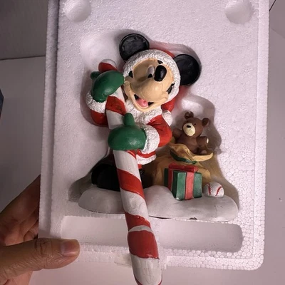Mickey Mouse Stocking Holder Santa's Best Disney Christmas Candy Cane Hanger - Image 1 of 4