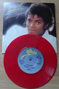 MICHAEL JACKSON-BILLIE JEAN--RED VINYL-7" VINYL SINGLE-UK EPIC--MJ1-6--V/G+ - Picture 1 of 1