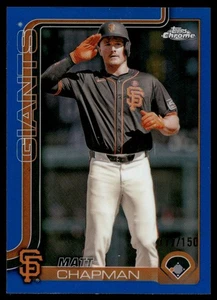 2025 Topps Chrome Matt Chapman BLUE REFRACTOR /150 #148 San Francisco Giants - Picture 1 of 2