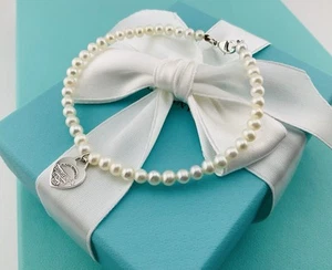 Return To Tiffany Armband Herzanhänger Perlen - Bild 1 von 5