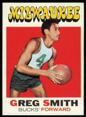 1971-72 TOPPS GREG SMITH MILWAUKEE BUCKS #129 EX-NM - Image 1 of 2