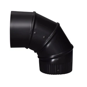 Imperial BM0346 Adjustable 90 Deg. Steel Stove Pipe Elbow 4 Dia. in. (Pack of 4) - Picture 1 of 1