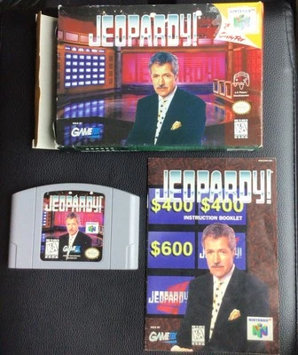 Jeopardy! (Nintendo 64, 1998) Box Manual Complete CIB N64 - Image 1 of 4