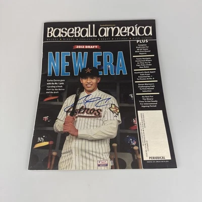 Carlos Correa ASTROS Signed Baseball America Magazine Issue 2012 Auto Autograph - Image 1 of 2