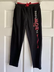 AQ65 Parques Disney Pantalones de Sudadera Negros FaBOWlous Niñas Medianos - Imagen 1 de 4