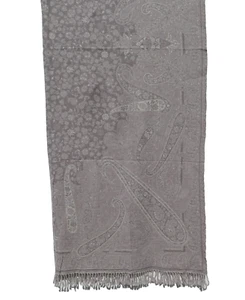 Yak/Sheep Boiled Wool Blend|Banket/Throw|Handcrafted|India|Gray & Light Gray - Picture 1 of 7