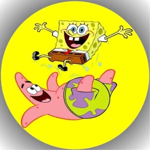 Colocador de tartas cumpleaños imagen de tartas fondant oblea Bob Esponja L37 - Imagen 1 de 1