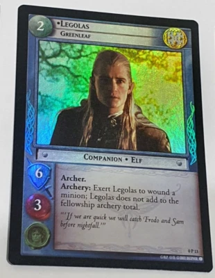 0P13 FOIL Legolas Greenleaf Elf Card in Toploader Lord of the Rings LOTR CCG TCG - Image 1 of 4