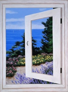 Diane Romanello, "Bay Window Vista II", giclee open ed, 32x24 image - Picture 1 of 2