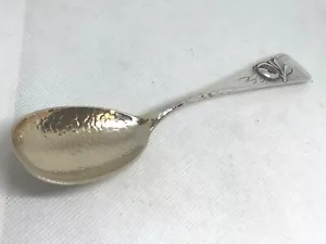 Cuchara martillada GW de metal mezclado granada de plata esterlina Whiting Berry 7" - Imagen 1 de 8
