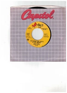 Paul Peek FUNK 45 (PRO 4716) Out Went The Lights Of My World/Sweet PROMO VG+ - Picture 1 of 2